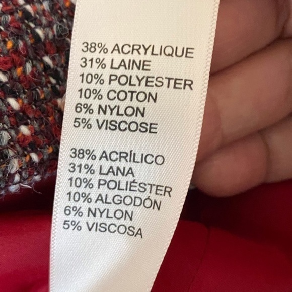 Doncaster Burgundy Tweed Lined Blazer With Pockets Size 20W Excellent Condition - Picture 9 of 12